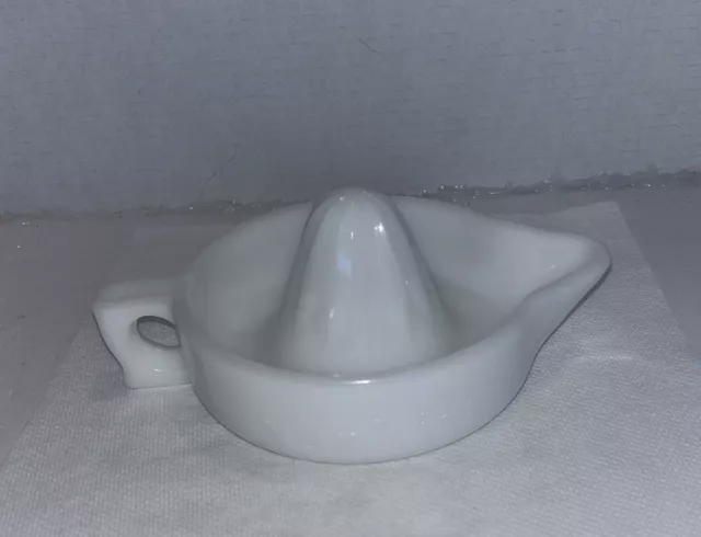 Vintage Sunkist Juicer Reamer White Milk Glass Thatcher Glass Mfg Co Elmira NY