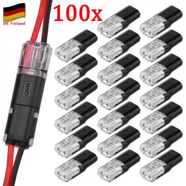 1-100x Auto Stecker 2 Polig Steckverbindung Steckverbinder Wasserdicht KFZ Kabel