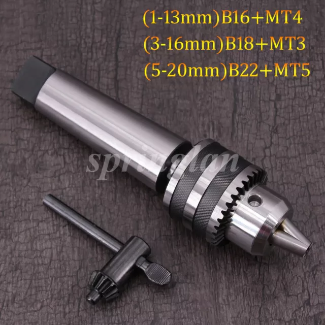 Hi-Q Drill Chuck 1-13mm 3-16mm 5-20mm with Arbor Morse Taper Shank MT5 MT4 MT3