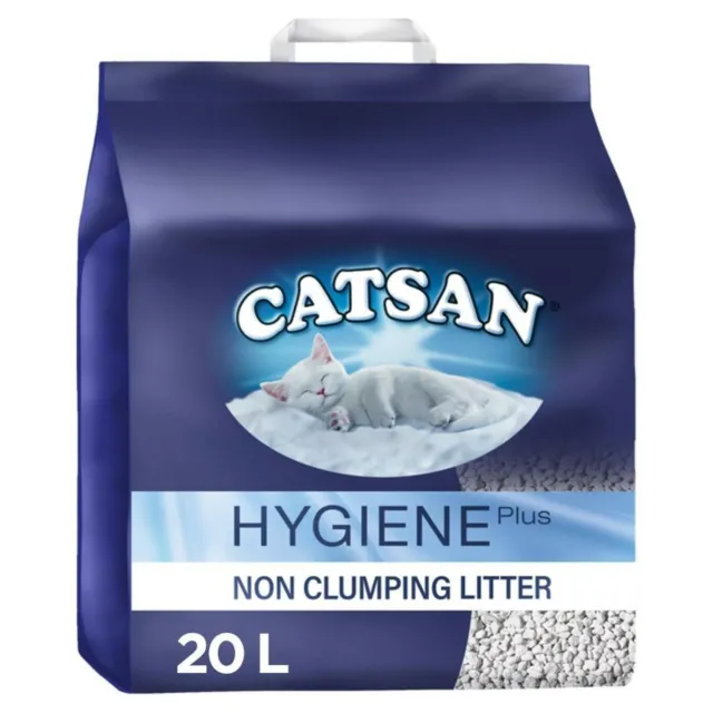 20L Catsan Hygiene Non Clumping Cat Litter 20 Litres Odour Control Kitten Litter