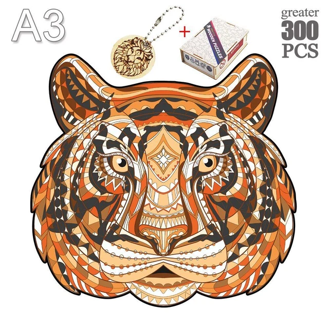 Animal Tiger Mysterious Jigsaw Puzzles Adult Kids Educational Interactive Games