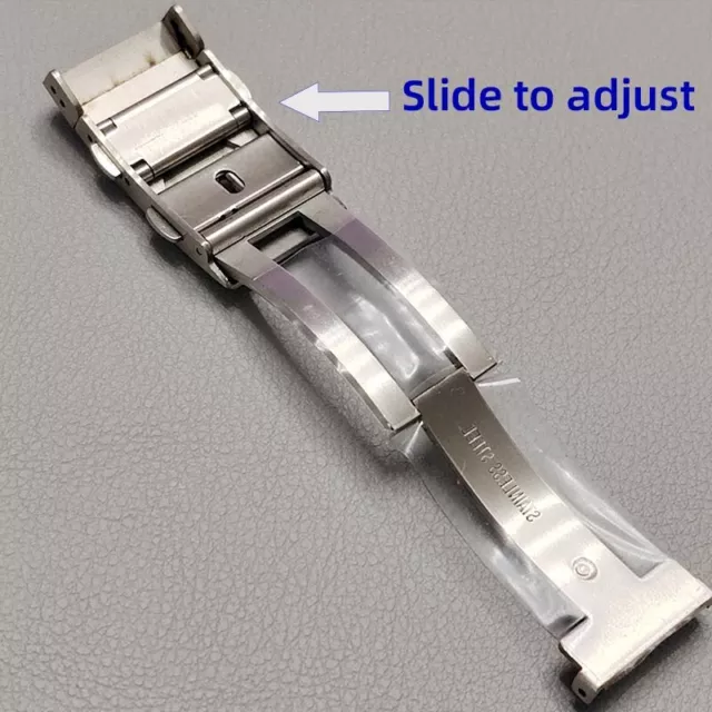 Adjustable Ratchet Buckle 316L Stainless Steel Watch Strap Clasp 18mm 20mm 22mm