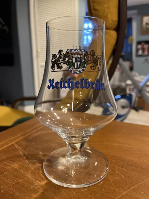 Vintage  Flute shaped Reichelbrau Beer Glass UNIQUE RARE .4L RASAL