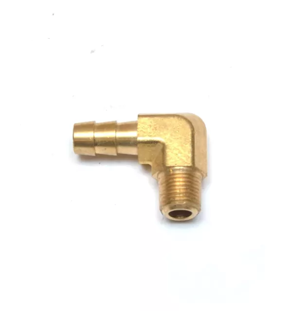 5/16" Hose ID - 1/8" NPT Male Elbow Barbed Brass Fitting Air, Water, Oil, Gas