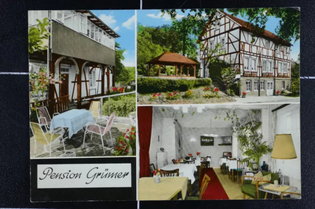 AK Nümbrecht ca. 1960 Pension Grümer Gasthaus Köln innen Terasse Hotel