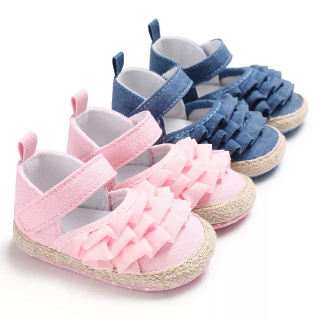 Newborn Baby Girl Crib Shoes Infant Princess Dress Shoes First Shoes 0-18 Months