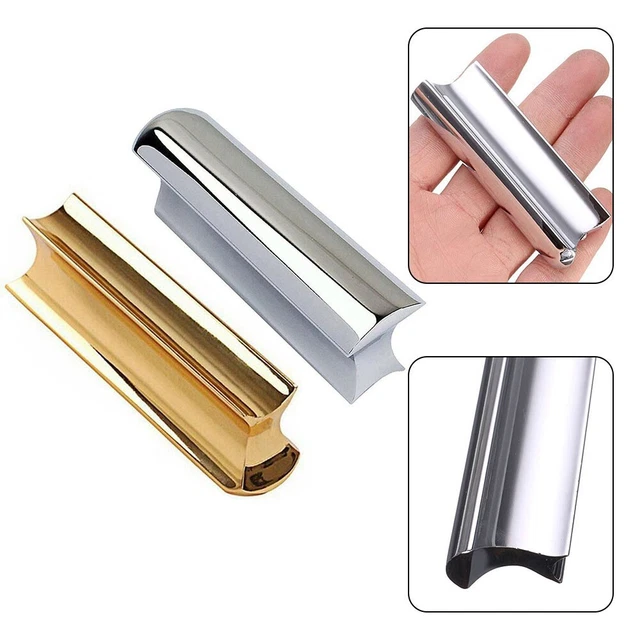 Barre De Guitare Slide Acier Inoxydable Alnicov + Médiators - Guitare Hawaïenne Électrique