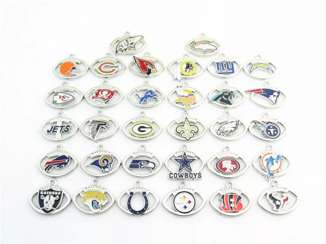 NFL Football Sports Team Pendant Charms Necklace lot pick your team Jewelry NiCe