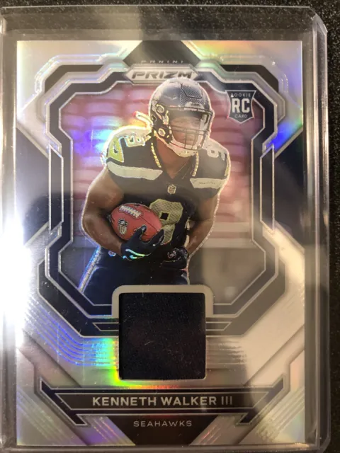 Kenneth Walker III 2022 Panini Prizm Rookie Patch Silver Holo SP RC #PJ-KW