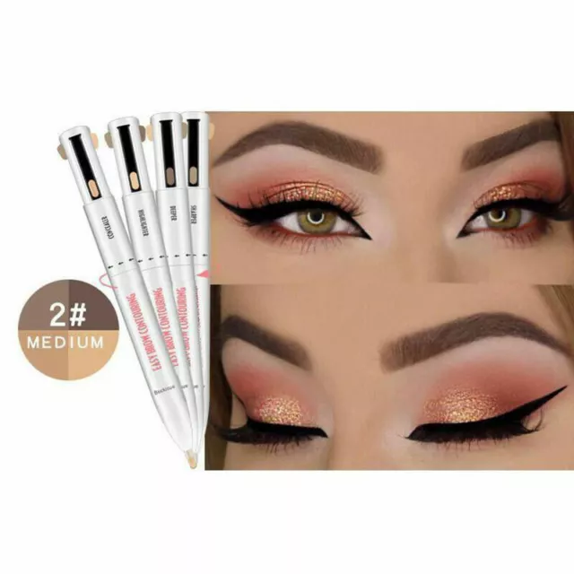 Waterproof Eye Brow Contour Pen 4-in-1 Defining & Highlighting Eyebrow Pencil