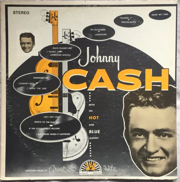 Johnny Cash With His Hot & Blue Guitar 1969 Usa Sun Vinyl Lp Lp 1220 Ex