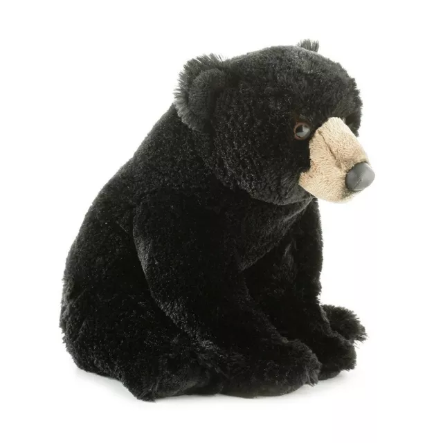 Aurora 12" Blackstone Black Bear Flopsie Plush Stuffed Animal Toy #30508