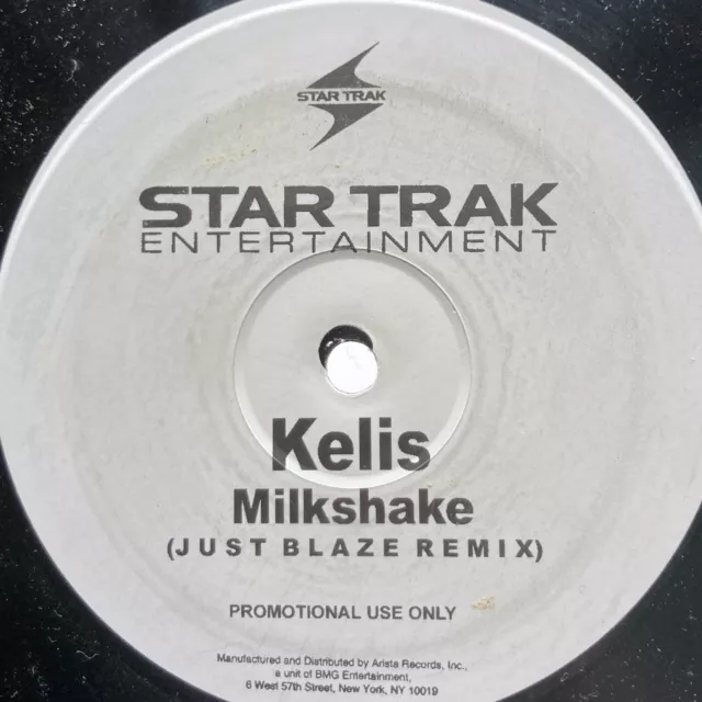 Kelis – Milkshake (Just Blaze Remixes) - 12" 2004 Star Trak single sided promo