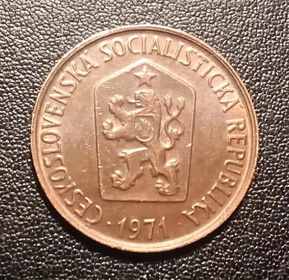 1971 Czechoslovakia 50 Hellers Coin