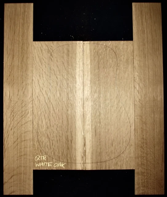 GUITAR LUTHIER TONEWOOD FIGURED QTR WHITE OAK Acoustic backs sides SET