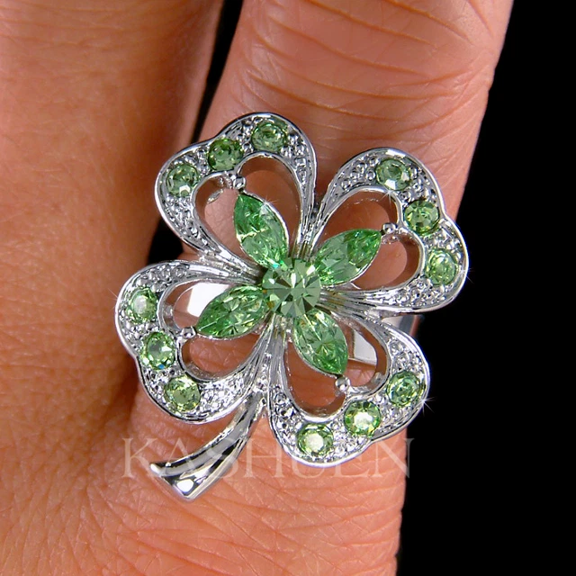4 FEUILLE TR FLE Avec Cristal Swarovski Irlandais Saint Patrick