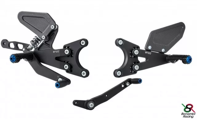 PEDANE ARRETRATE REGOLABILI BONAMICI RACING per YAMAHA R1 2015 rear set