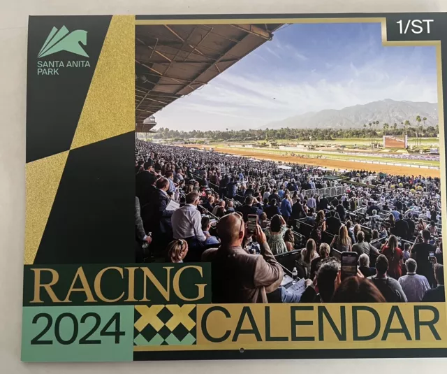 SANTA ANITA RACETRACK 2024 Official Hanging Wall Calendar NEW! 12.99