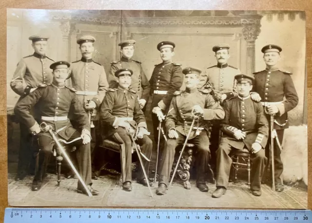 Foto photo Repro 30x20 cm Soldaten Gruppe 1905-18 Atelieraufnahme