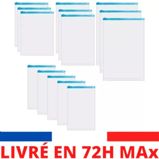 14 Pack Sac Sous Vide Vêtement, Housse de Rangement sous Vide Réutilisables Sac*