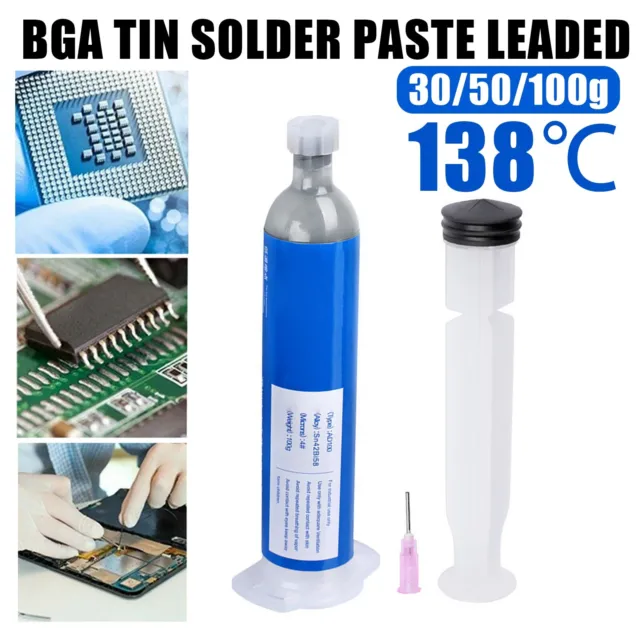 Needle-Tube Solder Paste Lead-Free 138℃ Low Temperature Melting Point Repair