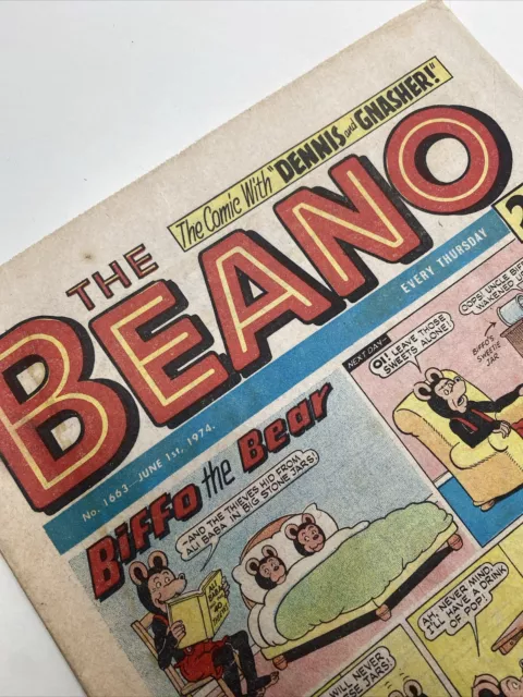 BEANO COMIC - June 1st 1974 - GREAT 50th BIRTHDAY GIFT *INCLUDES GIFT BOX*