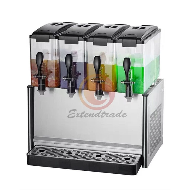 1pc 4 Zylinder Hot Cold Beverage Machine Frucht Saft Maschine 12 4L 220V Neu