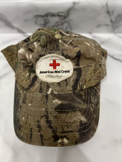 Sombrero Cruz Roja Americana Carreras Gorra Ajustable Camuflaje Logotipo de Algodón ¡LEER!