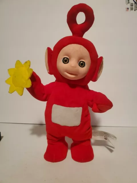 HTF 2017 Spin Master Sun Holding Talking Moving Dancing Teletubbie Po Red Plush