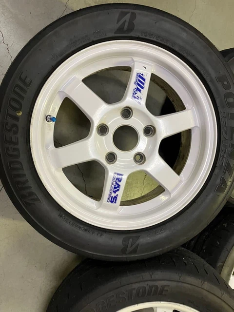 RAYS TE37 pcd114.3 4H 7.0j+43 15インチ 2本 カプチーノ