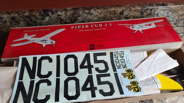 Sterling Models Piper Cub J-3 R/C Model Airplane Kit Parts only