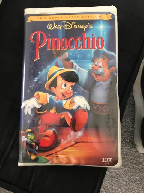 Pinocchio (VHS, 1999, Clam Shell) Walt Disney’s Classic 60th Anniversary Edition