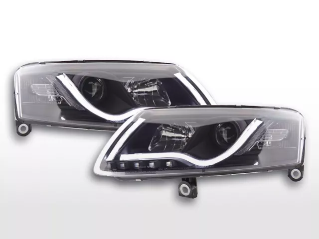 Scheinwerfer Set Daylight LED TFL-Optik Audi A6 Typ 4F  04-08 schwarz