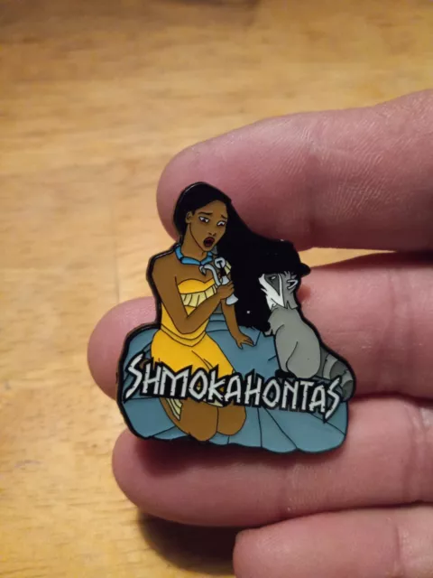 Pocahontas smokeahontas Native American dab dabbing thc oil enamel lapel hat pin