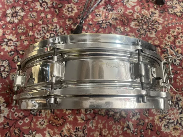 Leedy 1920er Utility Modell 14x4"" Nickel über Messing Snare Trommel 3