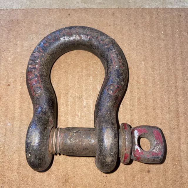 Crosby 5/8" Screw Pin Anchor Shackle 3-1/4 Ton WLL Rusty But Trusty Steel Tool !