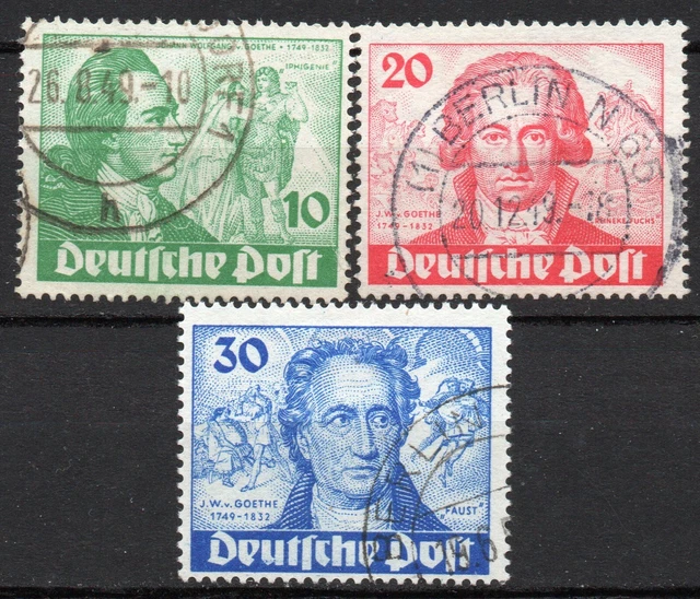 Berlin 61-63 Goethe 1949 komplett gestempelt
