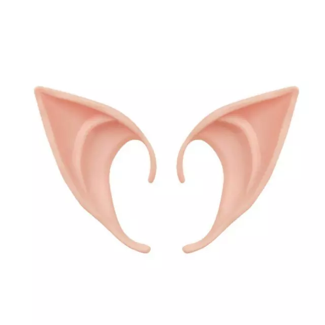 fr Halloween Latex Elf Ear Simulation Harmless Prop Angel Cosplay Tool (Short)