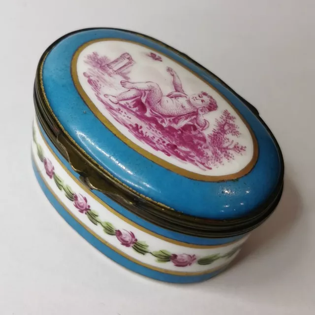 Antique box porcelain Sevres, 19th-20th century.