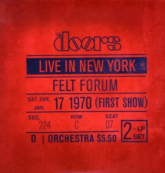 The Doors "Live In New York" 2 Lp Vinyl New