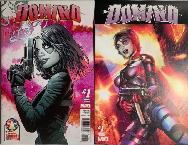 Domino #1 (2018) Greg Horn & Greg Land Variant Editions Marvel Comics
