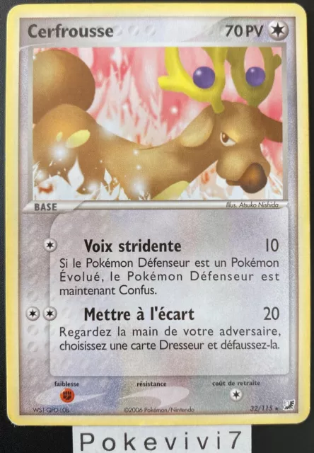 Carte Pokemon CERFROUSSE 32/115 Rare Bloc EX Forces Cachées FR OCCASION