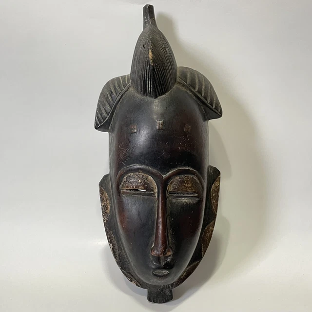 Estate Old Fine Baule / Yaure Mblo Portrait Sun Mask - Côte d'Ivoire Ivory Coast