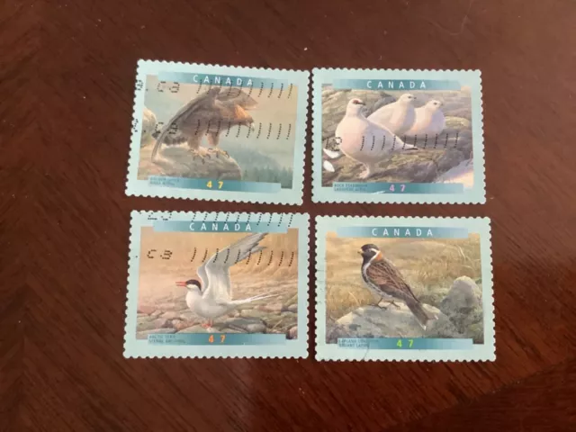 Canada Birds set of 4 stamps used good condition 