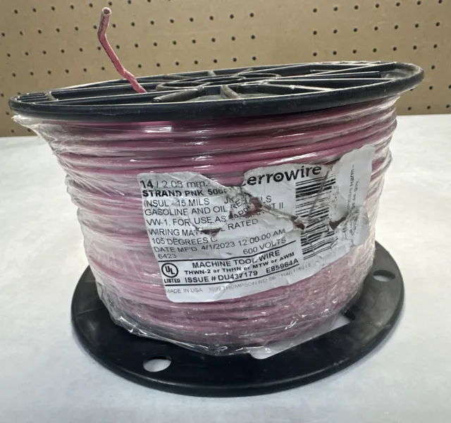#14 AWG GAUGE THHN 600V SOLID Copper (CU) Wire - 500'