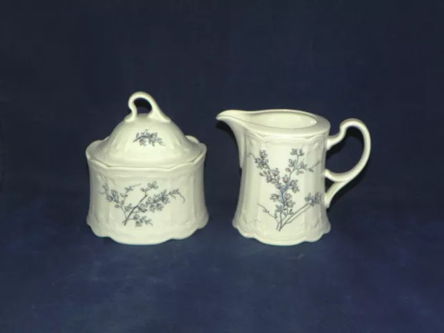 Zuckerdose & Milchkännchen von Seltmann Weiden blaue Ranke 43729