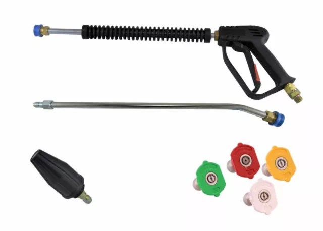 Pressure Washer Quick Release Gun/Lance Set M22M Wash/Turbo Nozzle Size 03