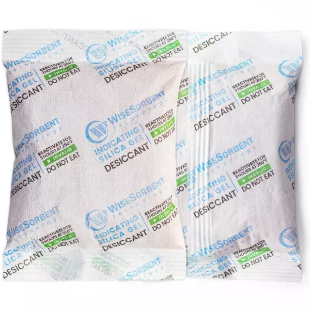 100 Gram Desiccant Pack, Indicating Silica Gel Packet,Gun Safe Moisture Absorber