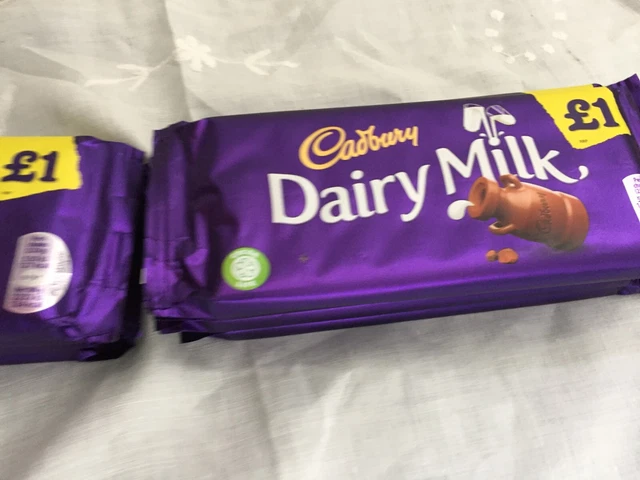 CADBURY CHOCOLATE BARS x10, Dairy Milk Flavour Confectionery Sweet ...