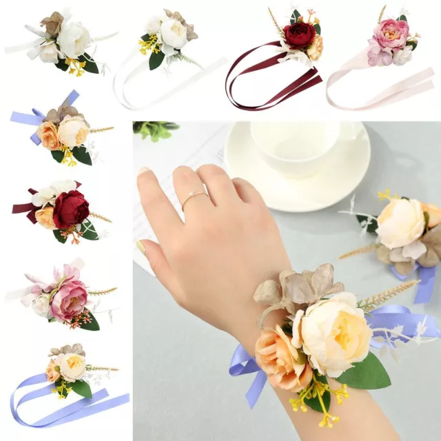 Bride Wrist Flower Flower Bracelet Wrist Corsage Flower Hand Flowers